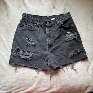 Distressed Vintage High Rise Shorts